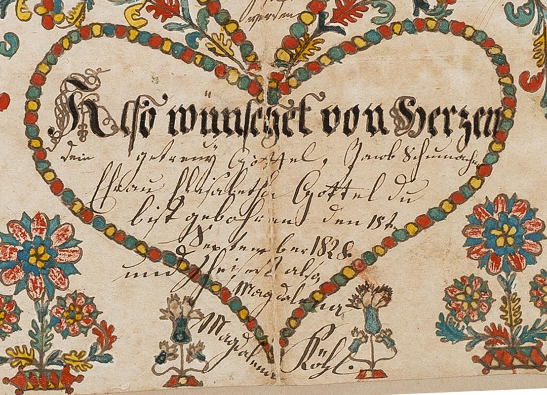 2014.0003 A Fraktur, detail 2