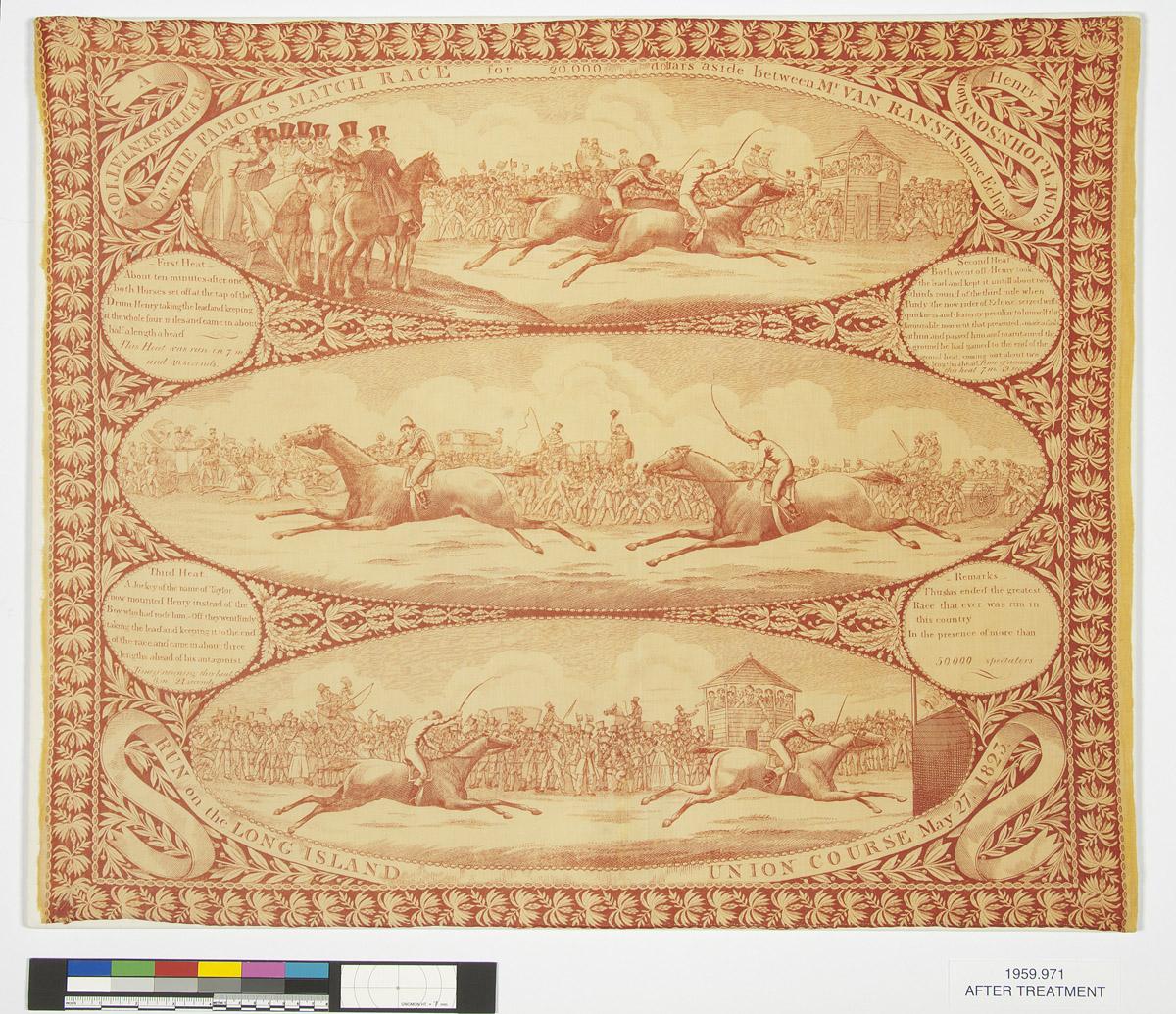 1959.0971 Handkerchief, view 1, after conservation treatment
