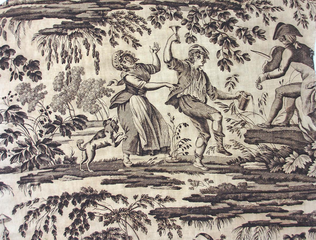 T163 Textile, printed, partial design repeat B
