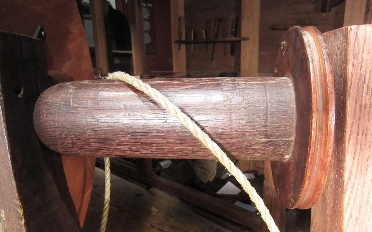 1957.0026.370 F, Great wheel lathe, arbor and cross detail 1