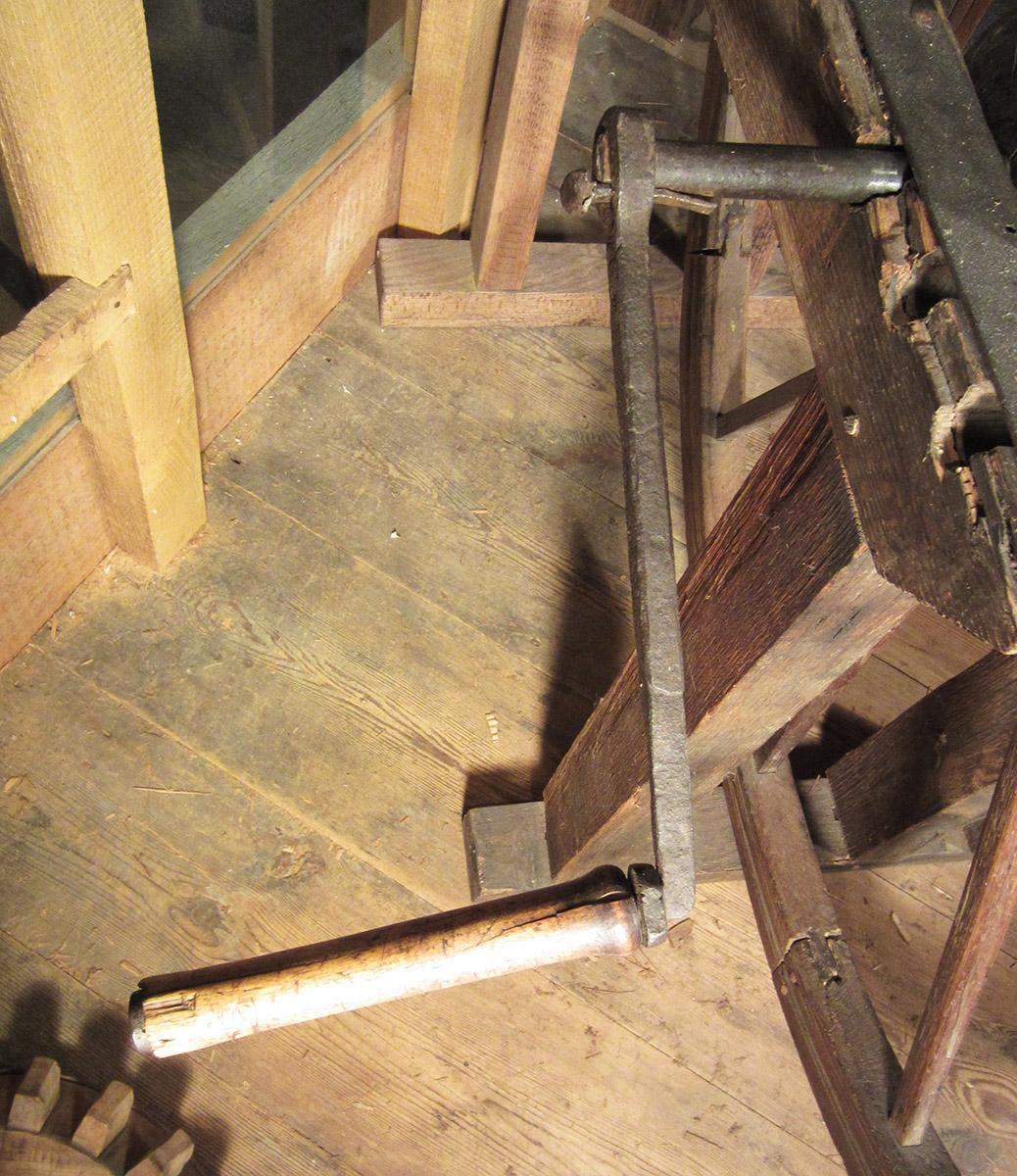 1957.0026.370 K, Great wheel lathe, wheel handle