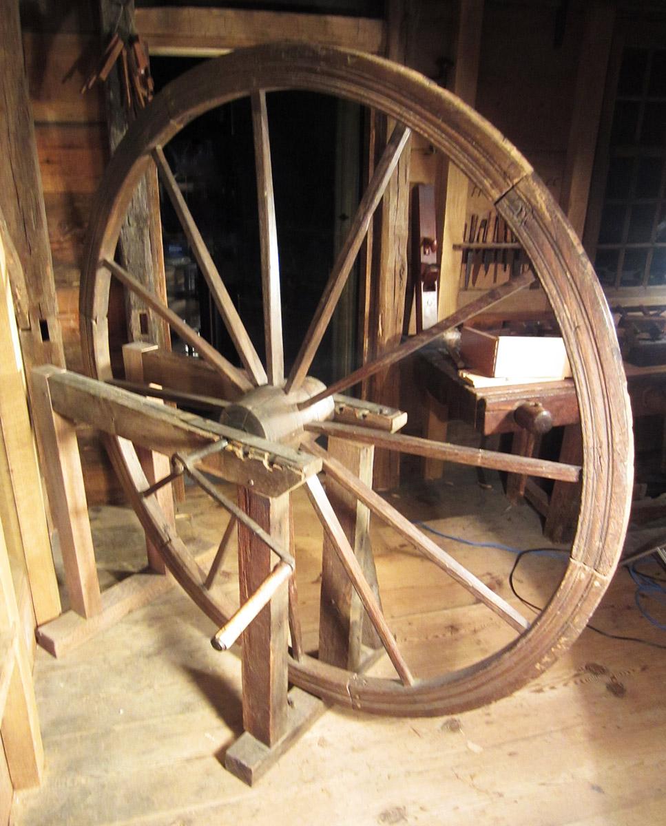 1957.0026.370 K, L, Great wheel lathe, wheel and frame side 2