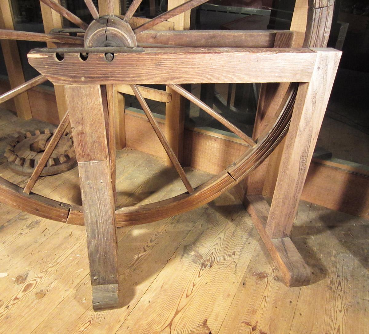 1957.0026.370 L, Great wheel lathe, wheel frame