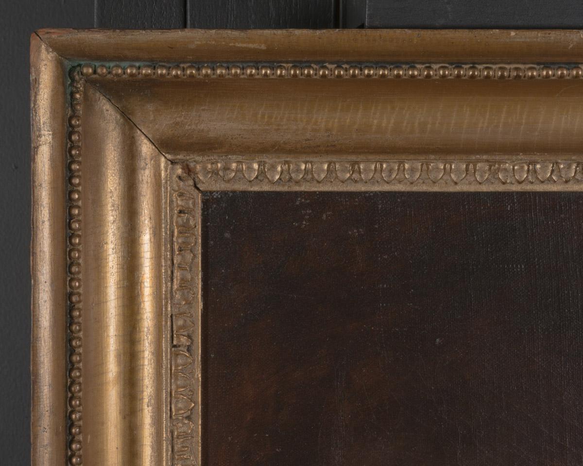 2014.0009.002 A Painting, B Frame, detail 1, before conservation treatment