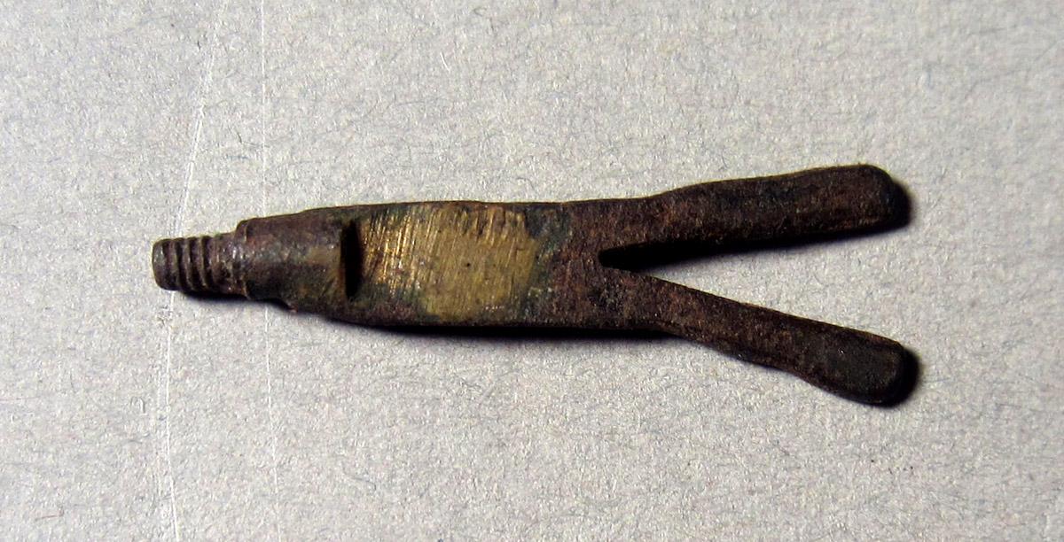 1957.0084.012 C Watchmaker's lathe, Brass thumbscrew