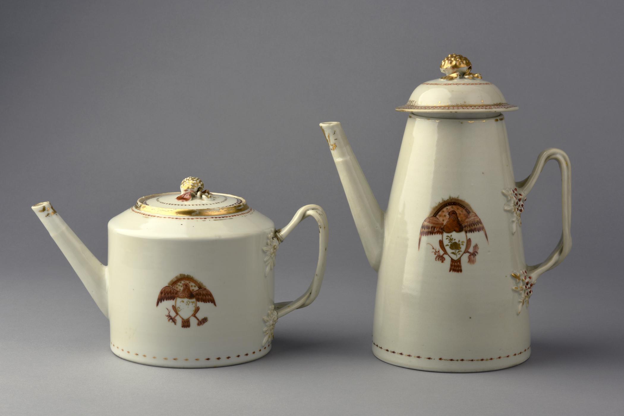 2014.0016.144 A, B Teapot, .143 A, B Coffee pot, view 1