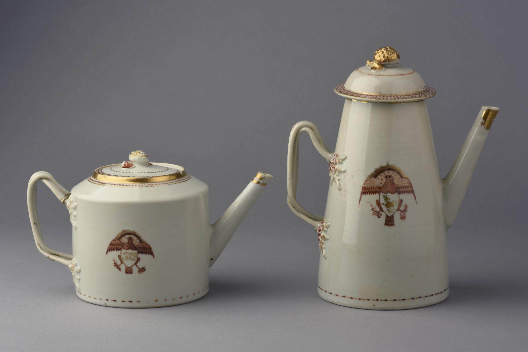 2014.0016.144 A, B Teapot, .143 A, B Coffee pot, view 2