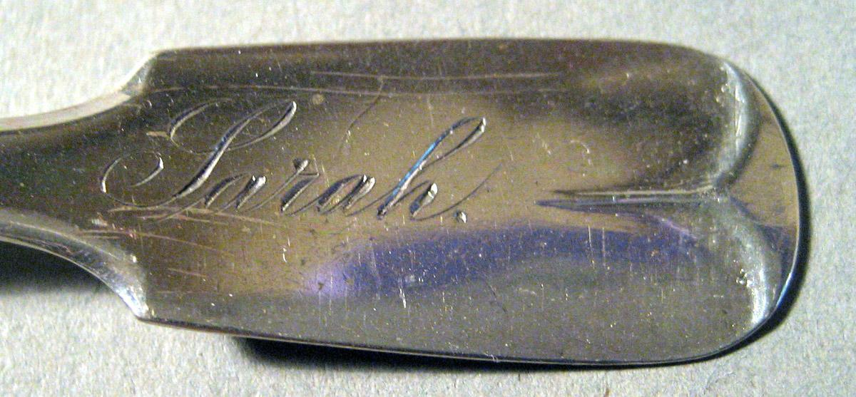 1959.1008 Silver Spoon engraving