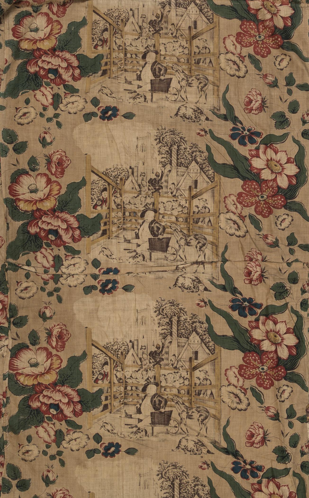 2018.0002.007 Textile, printed, detail 1, reverse