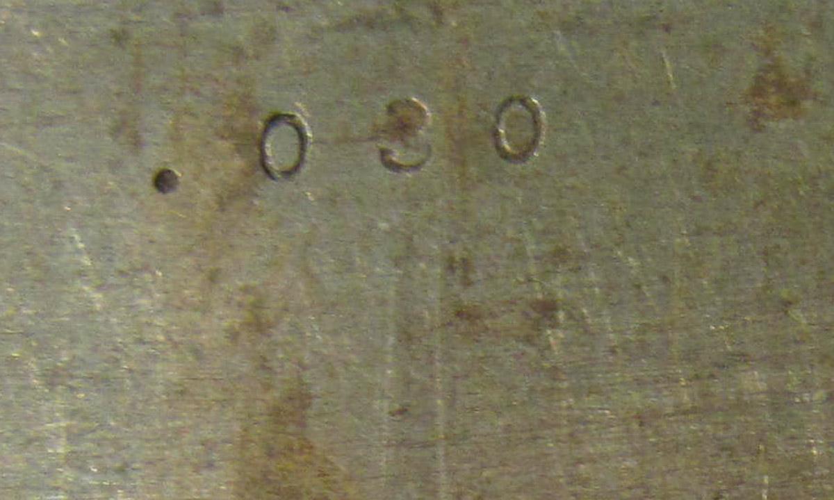 1986.0050.255 Draw plate, Mark