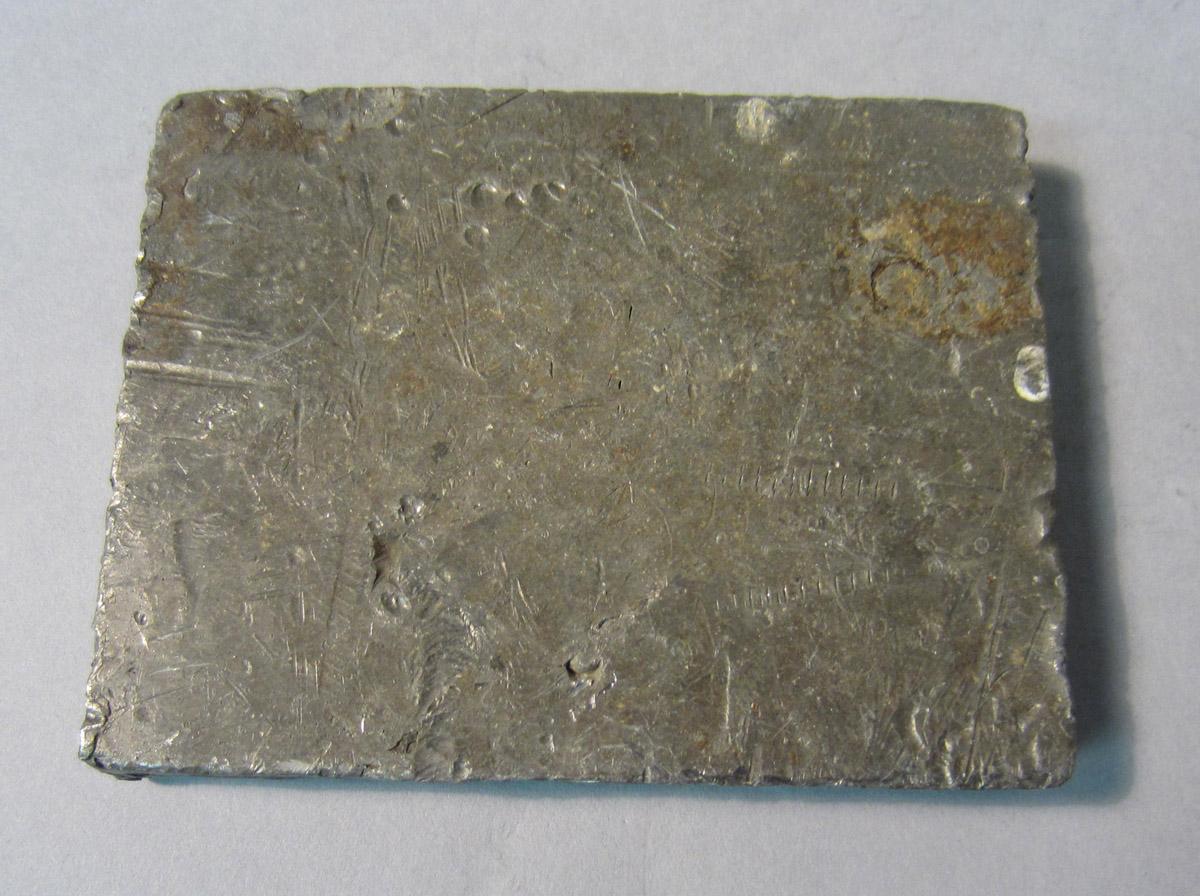 1986.0050.276 Lead block, Underside
