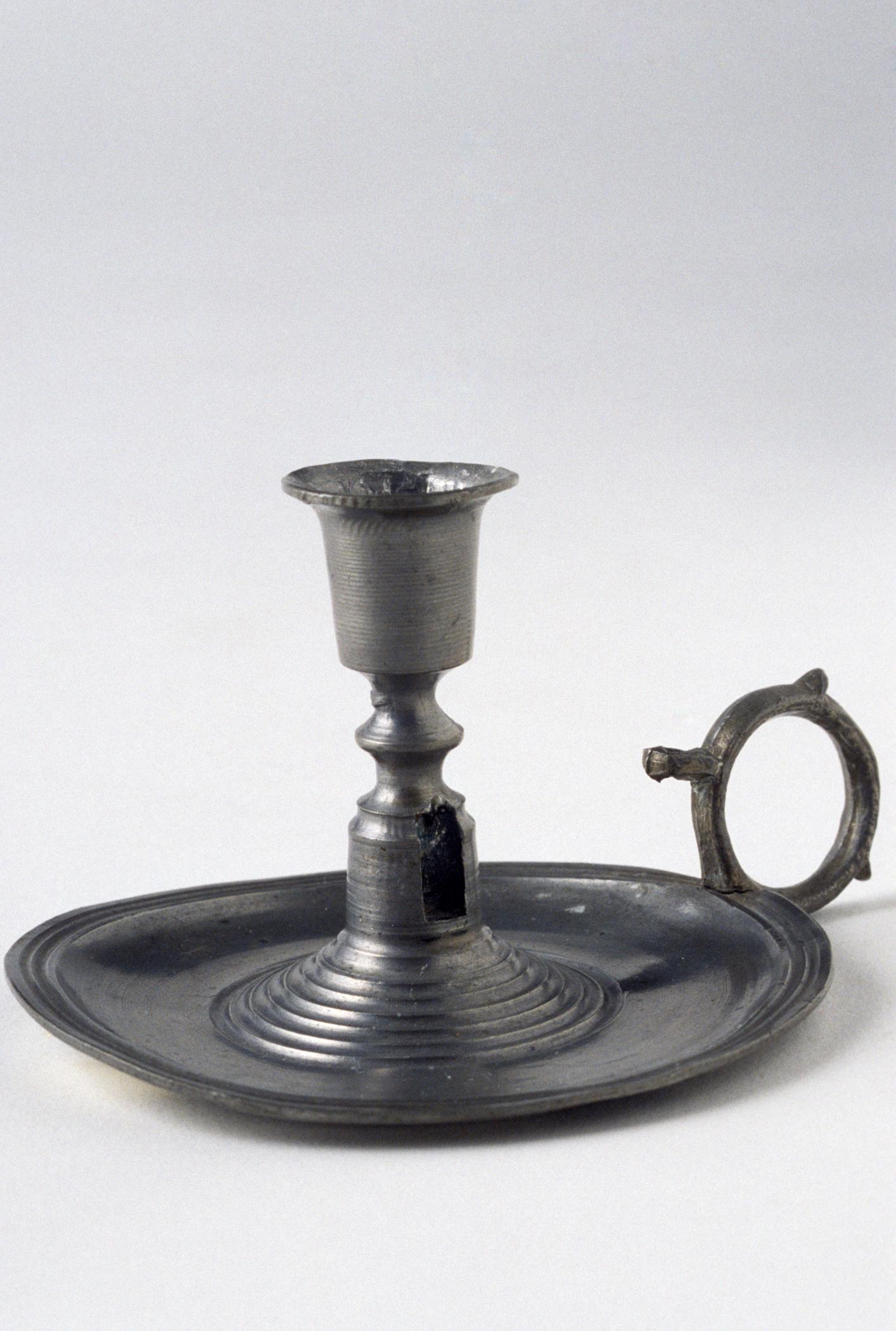 1959.1054 Miniature pewter candlestick