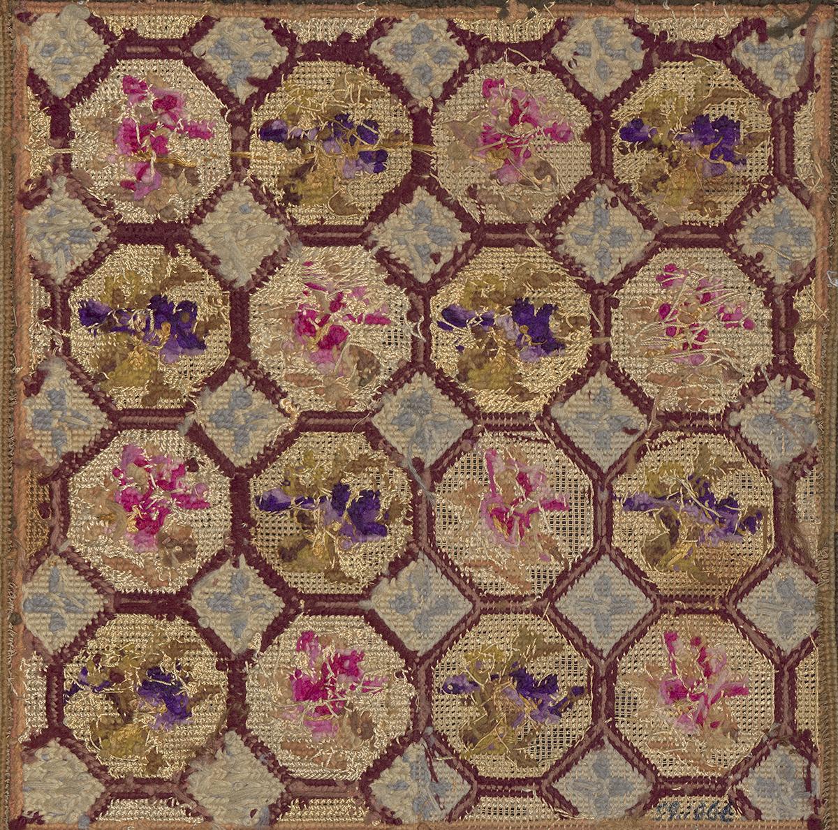 1959.1066 Miniature Rug, Verso Detail 2