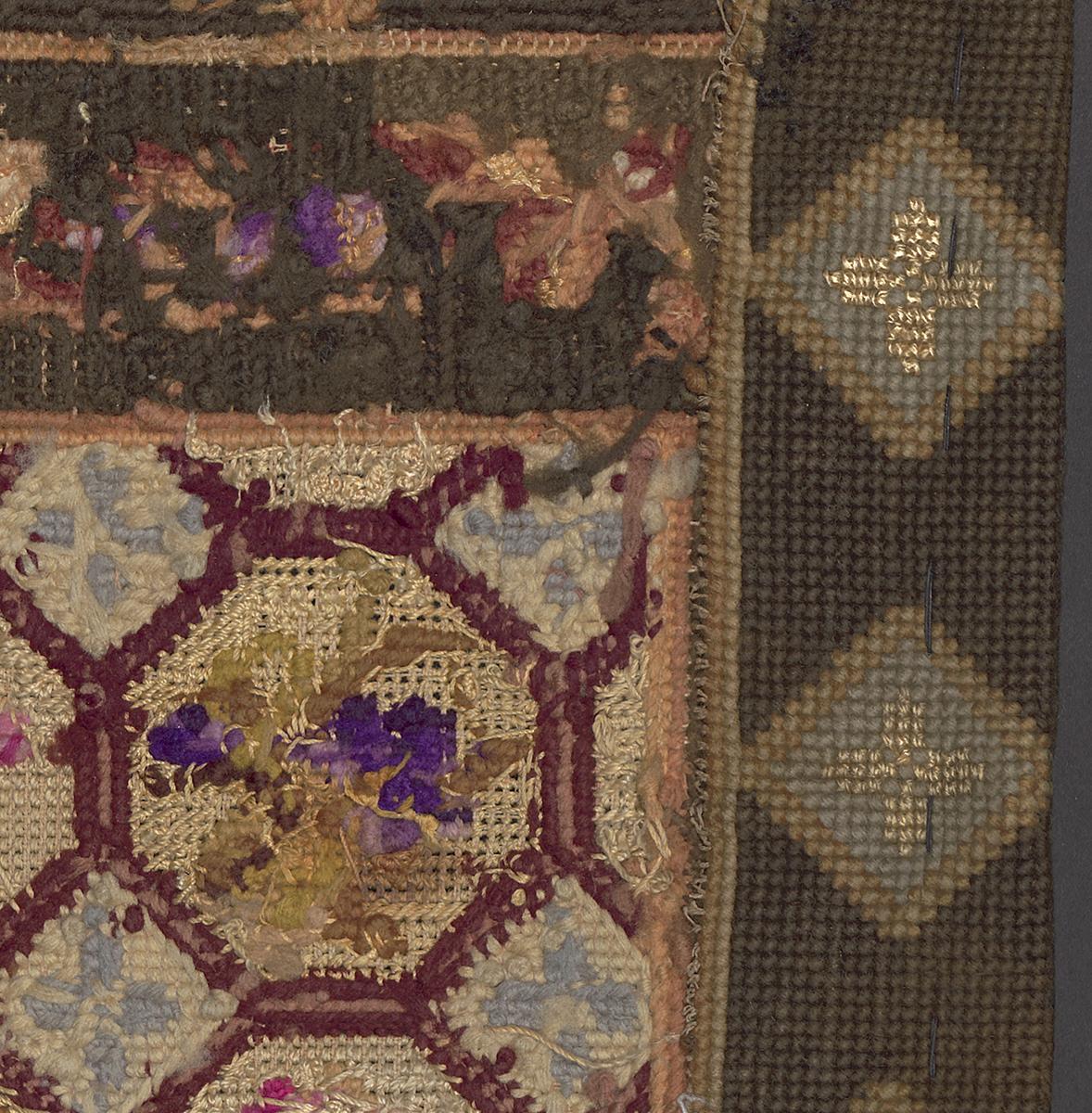 1959.1066 Miniature Rug, Verso Detail 4