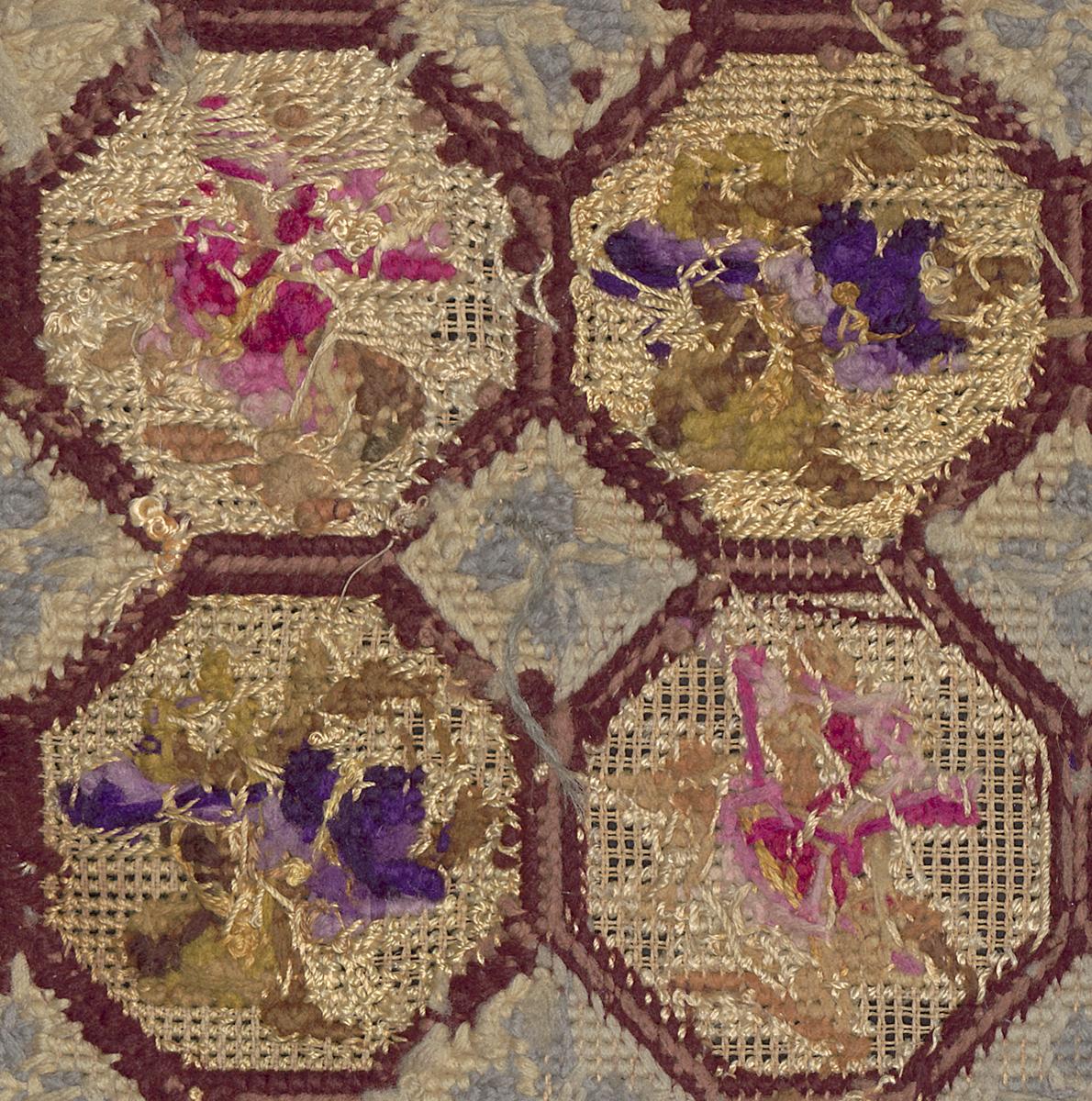 1959.1066 Miniature Rug, Verso Detail 6