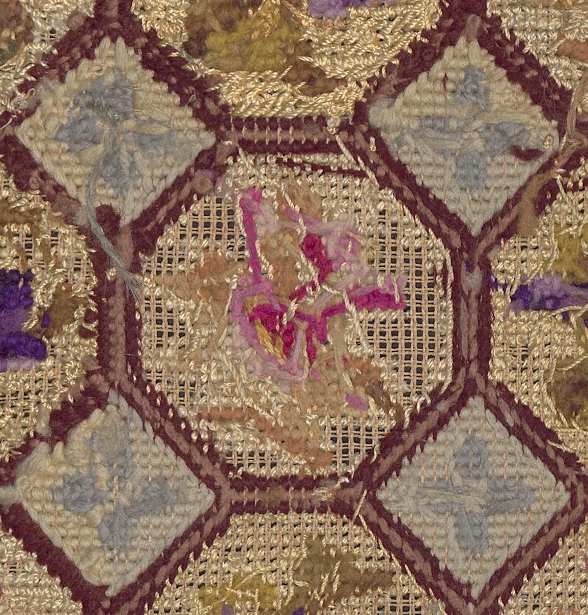 1959.1066 Miniature Rug, Verso Detail 8
