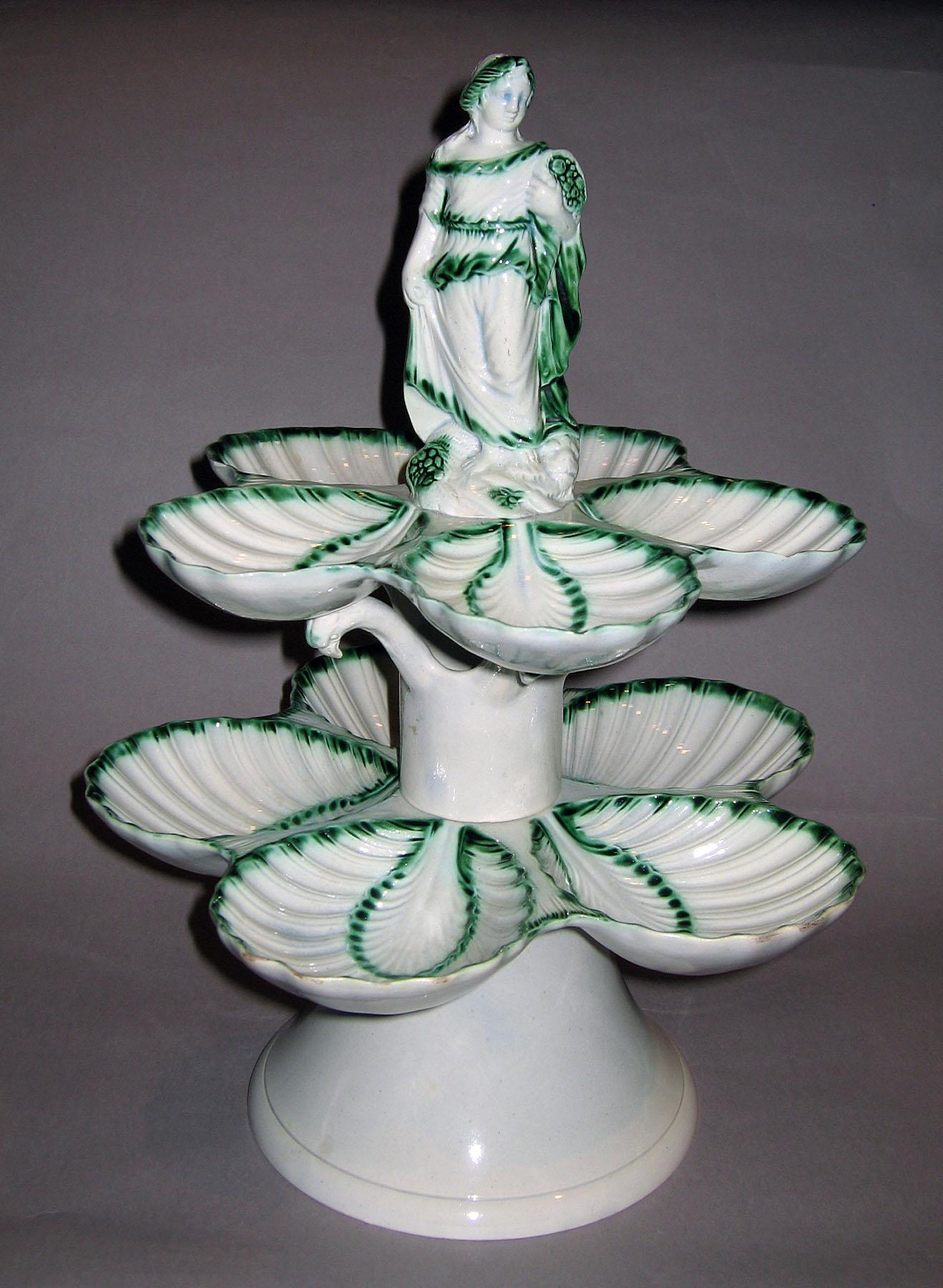 1959.1086 A, B Pearlware epergne