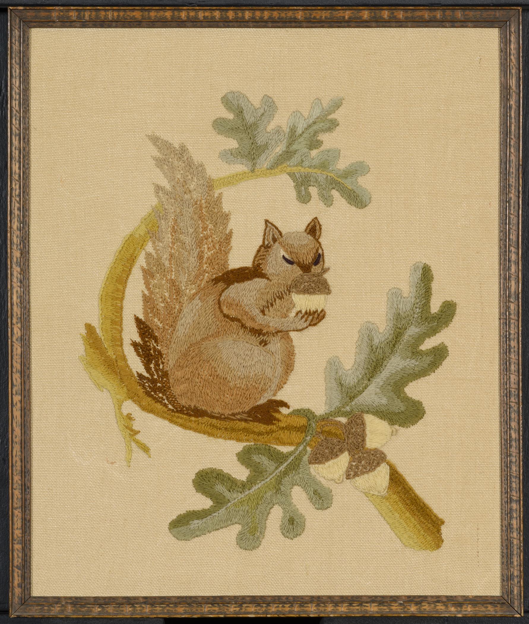 2015.0010.002 A Needlework picture, B Frame, view 3