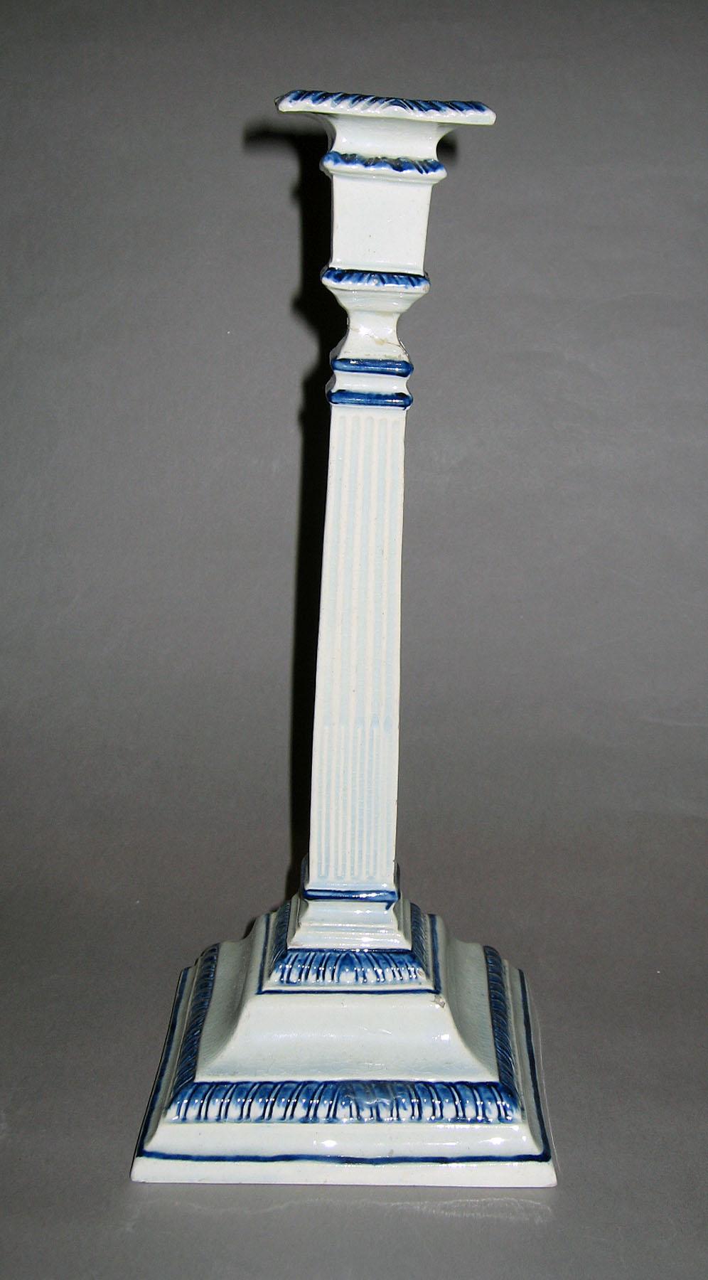 1959.1109.001 Pearlware candlestick