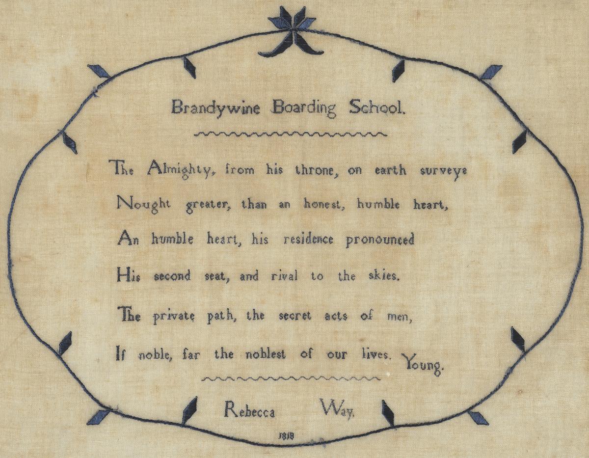 1959.1133 Sampler, Detail