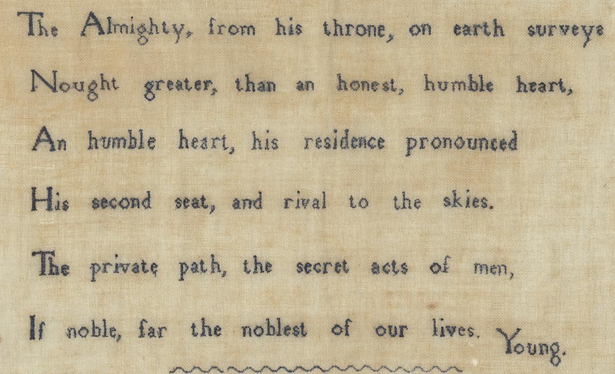 1959.1133 Sampler, Detail 2