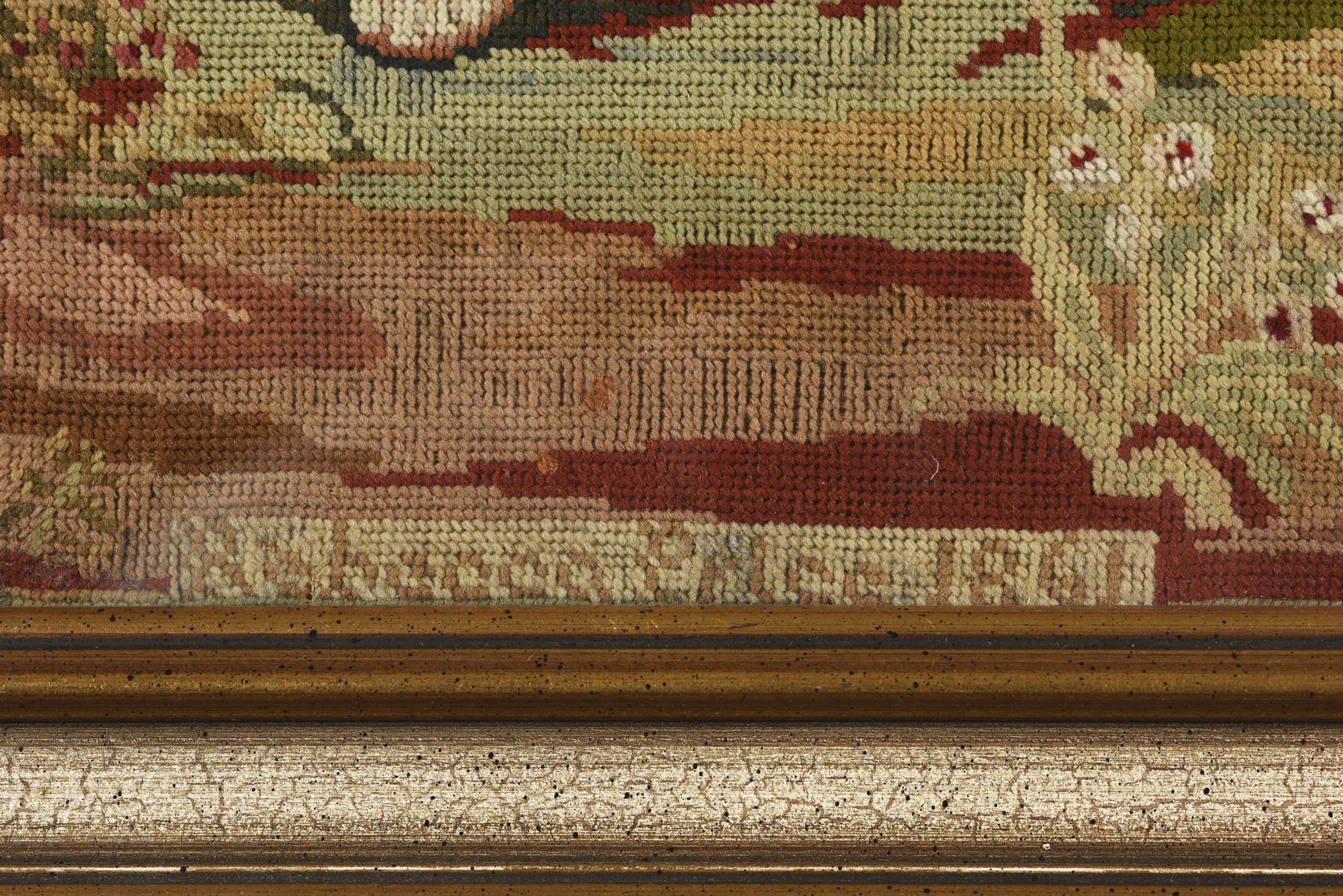 2014.0036 Needlework picture, L2014.1051 B Frame, detail 1