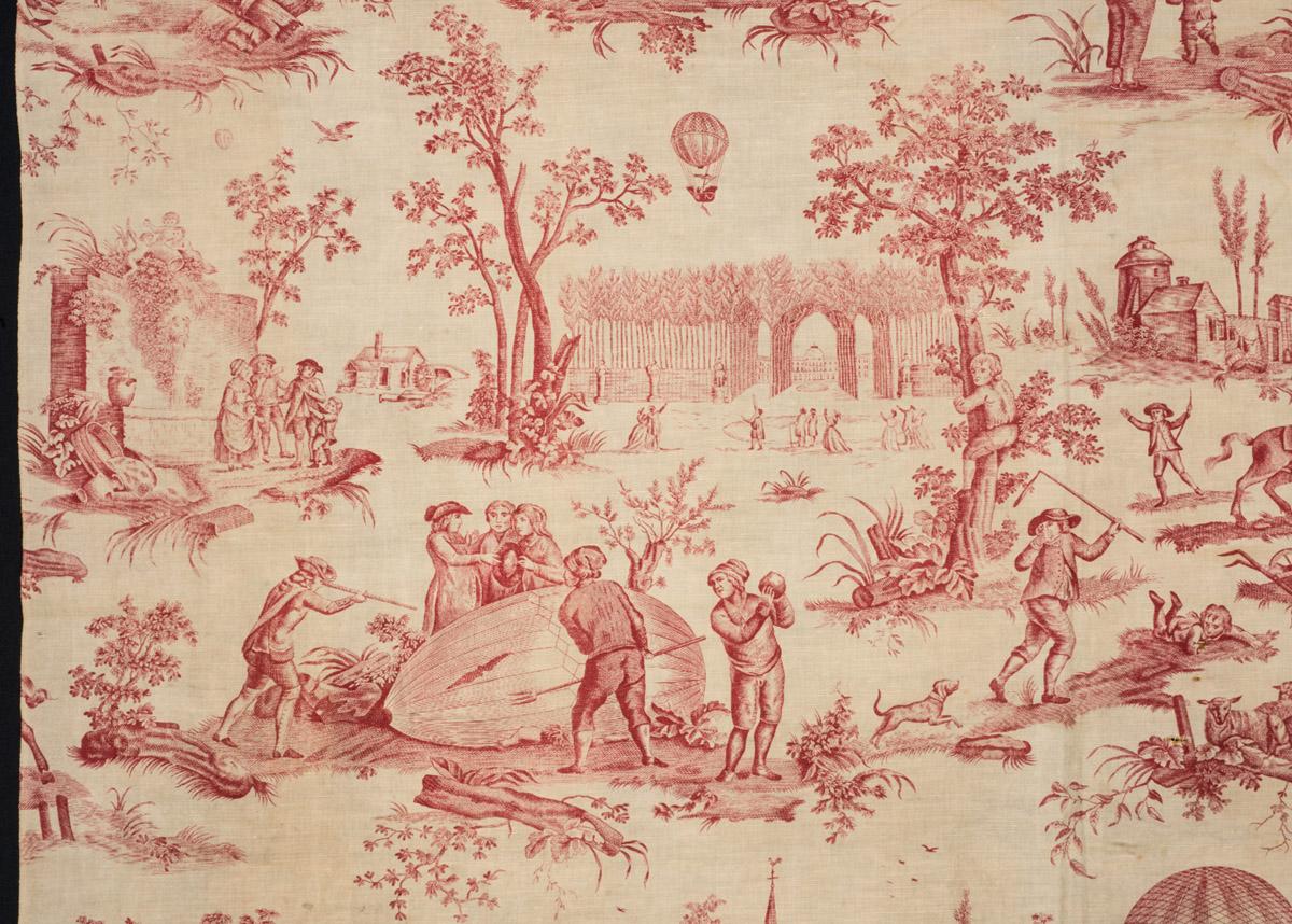 2014.0034 Textile, printed, detail 2
