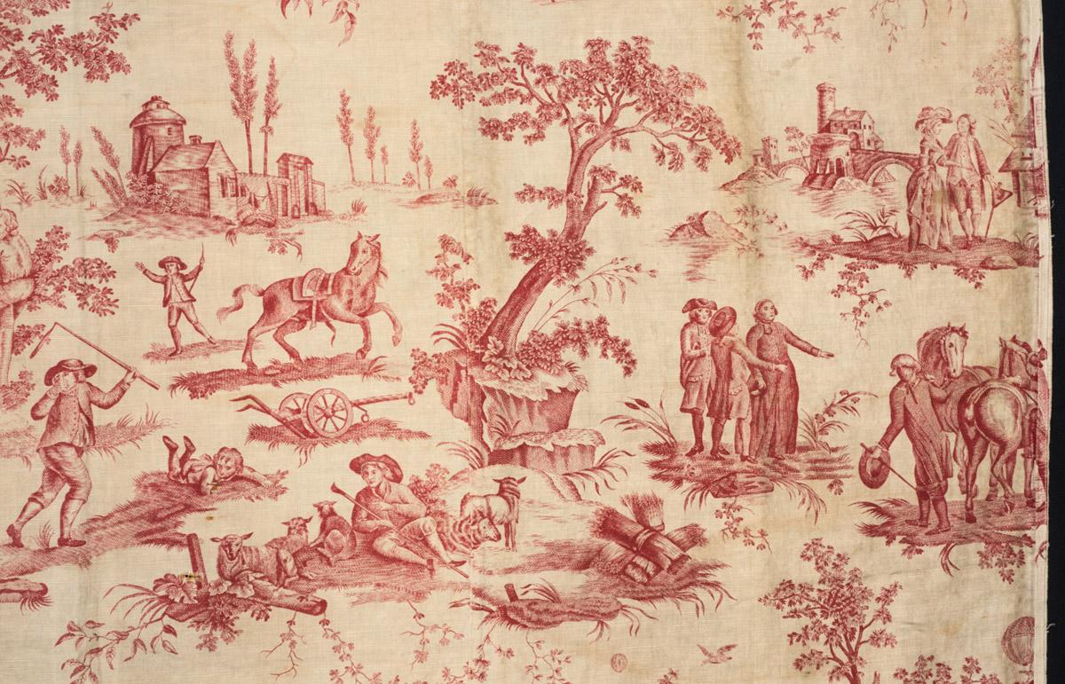 2014.0034 Textile, printed, detail 4