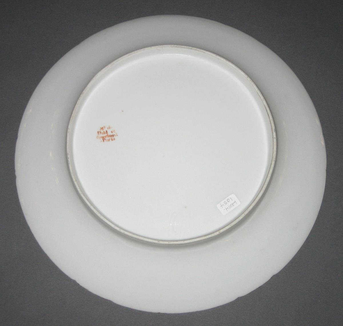 2014.0041 Porcelain plate - back