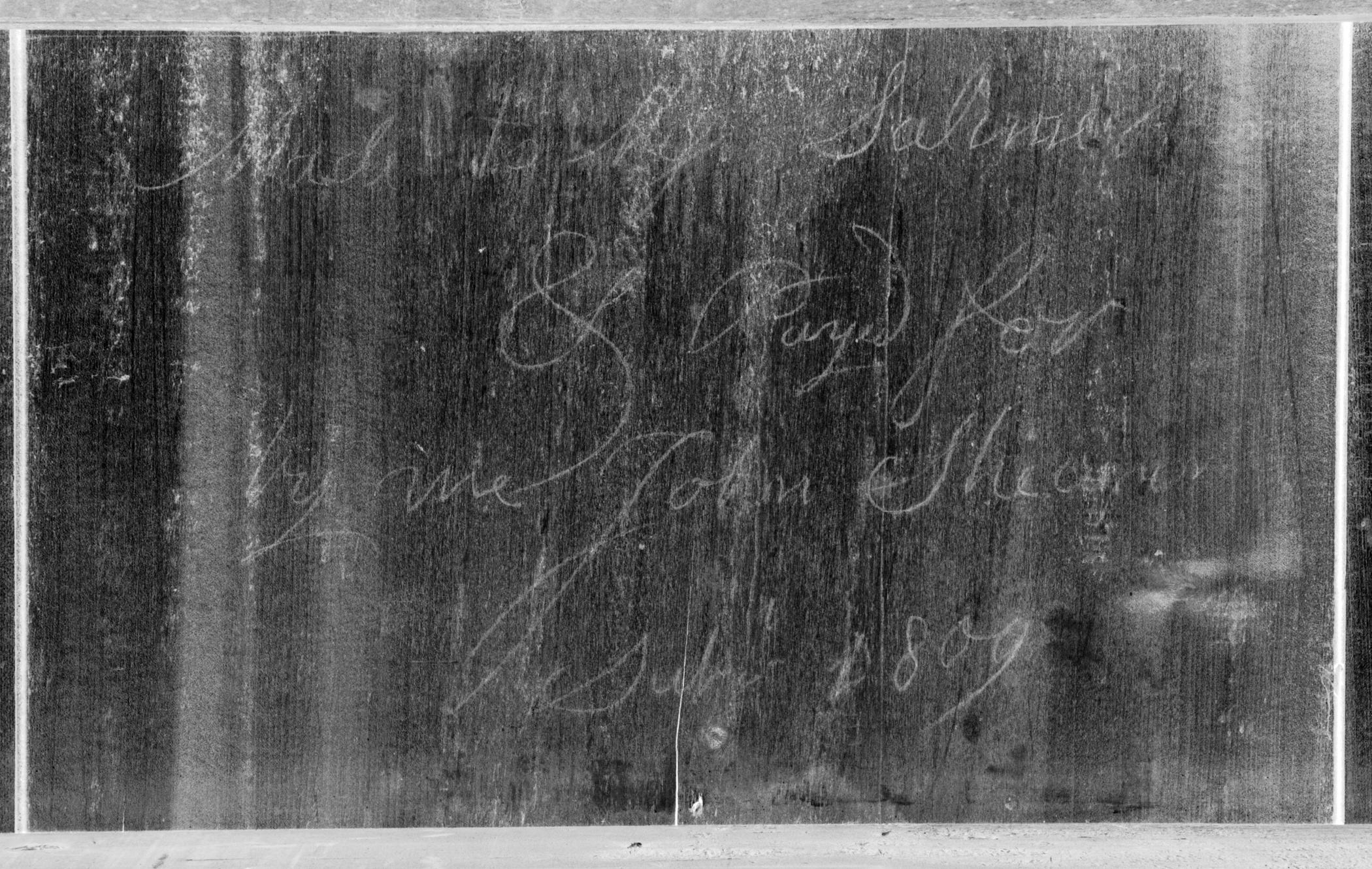 2015.0002 Chest of drawers, detail 2, case, inscription