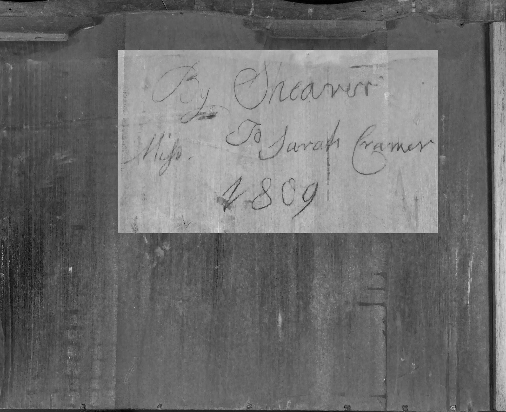 2015.0002 Chest of drawers, drawer 3, detail 3, inscription