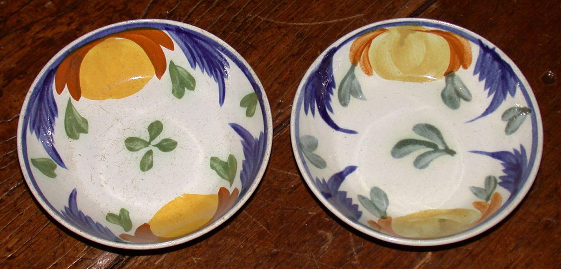 1959.1209, 1959.1205 Pearlware Heath saucers