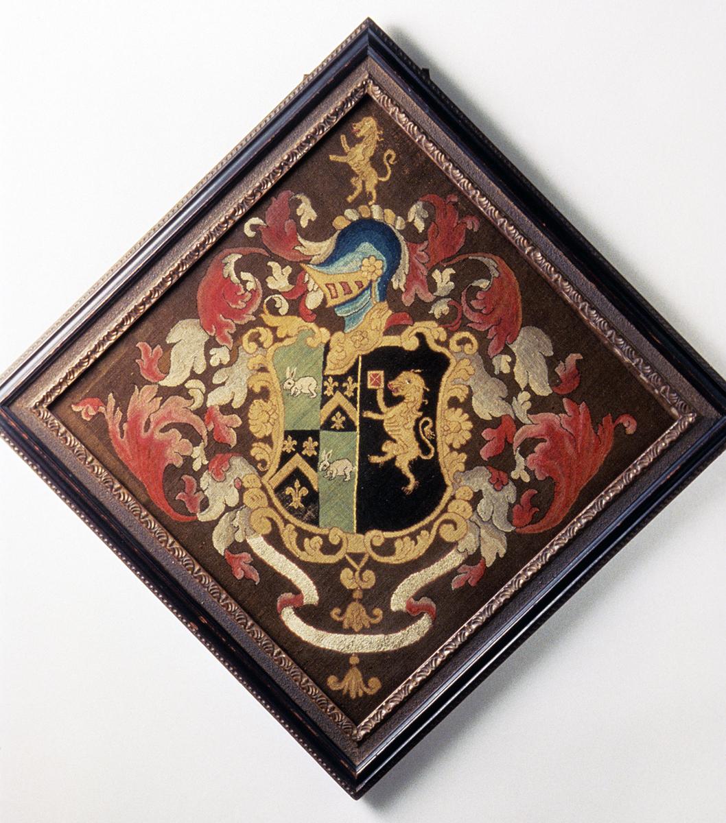 1953.0171.001 A, B Needlework Coat of Arms
