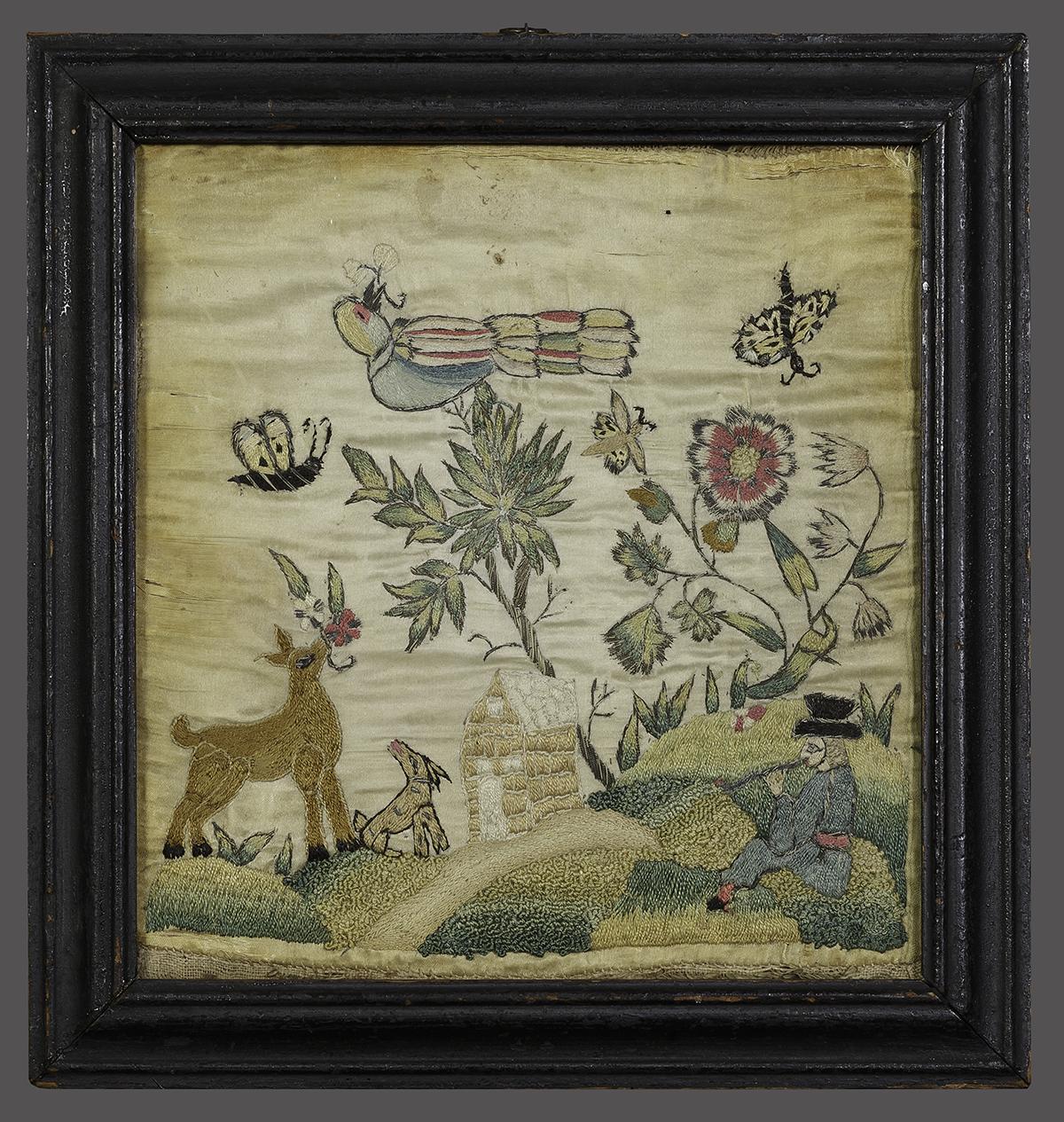 2014.0045.002 A, B Needlework Picture and Frame