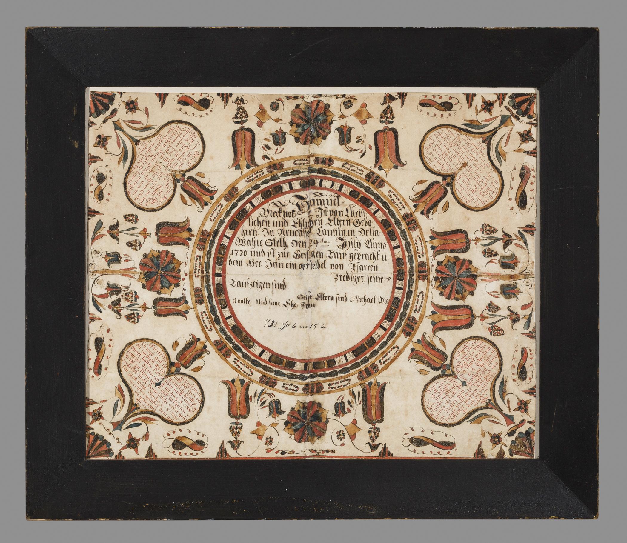 2016.0025 A Fraktur, B Frame, view 1
