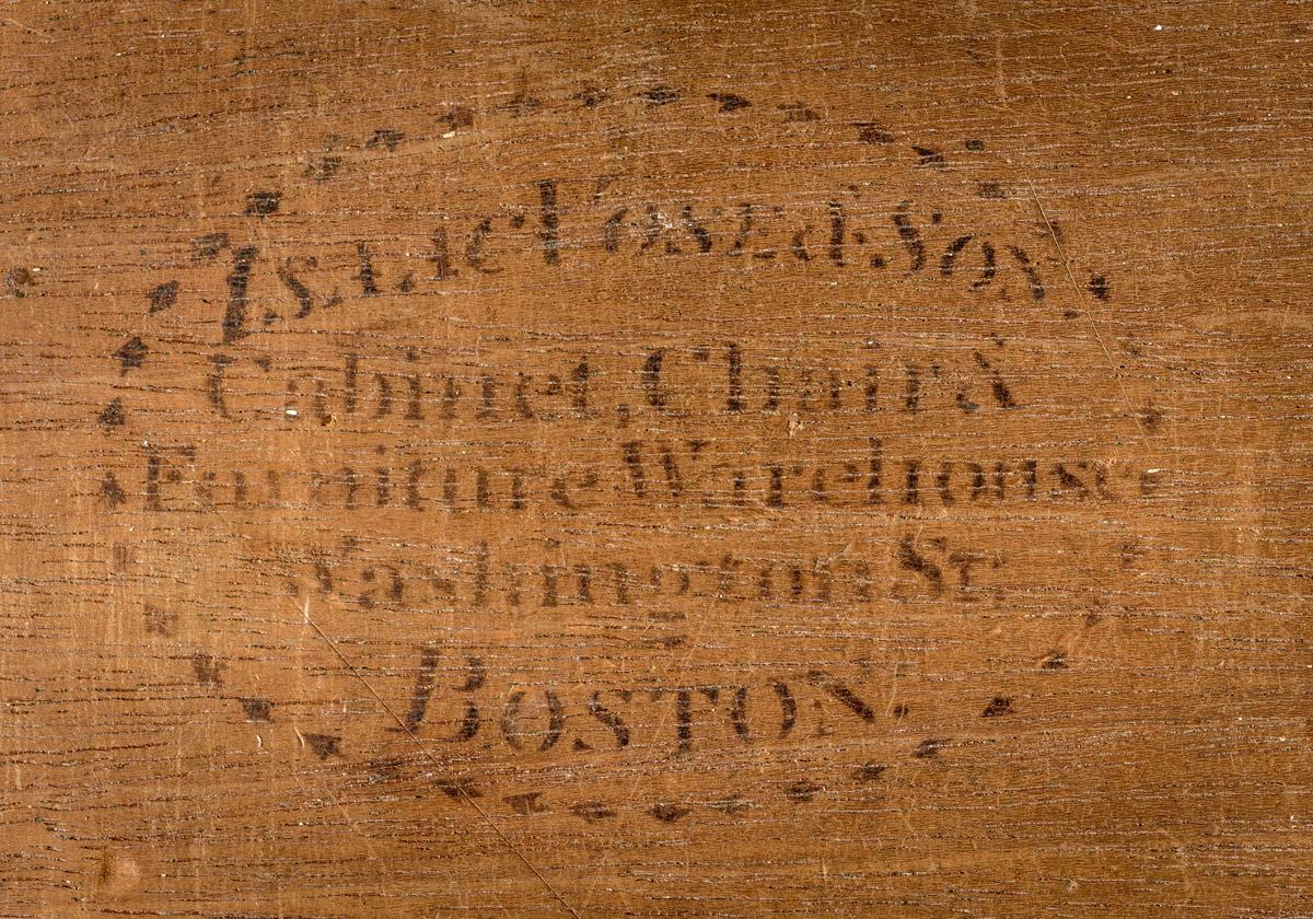 2015.0005 Bureau, detail 6, maker's mark