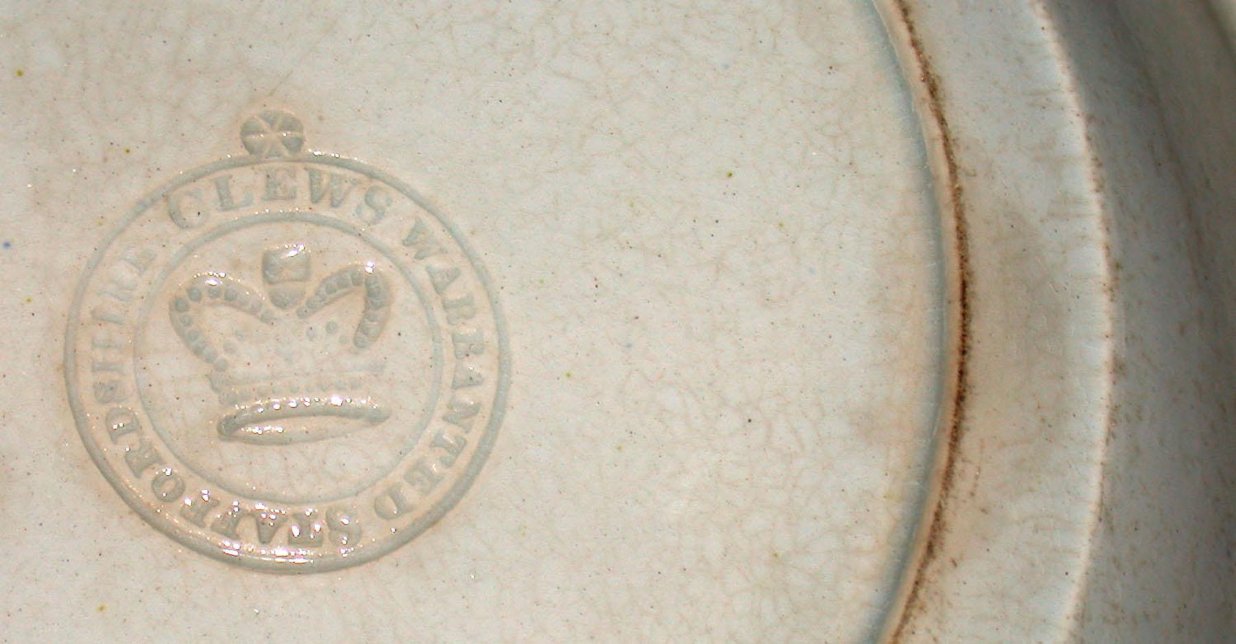 1959.1238 Pearlware Clews plate (mark)