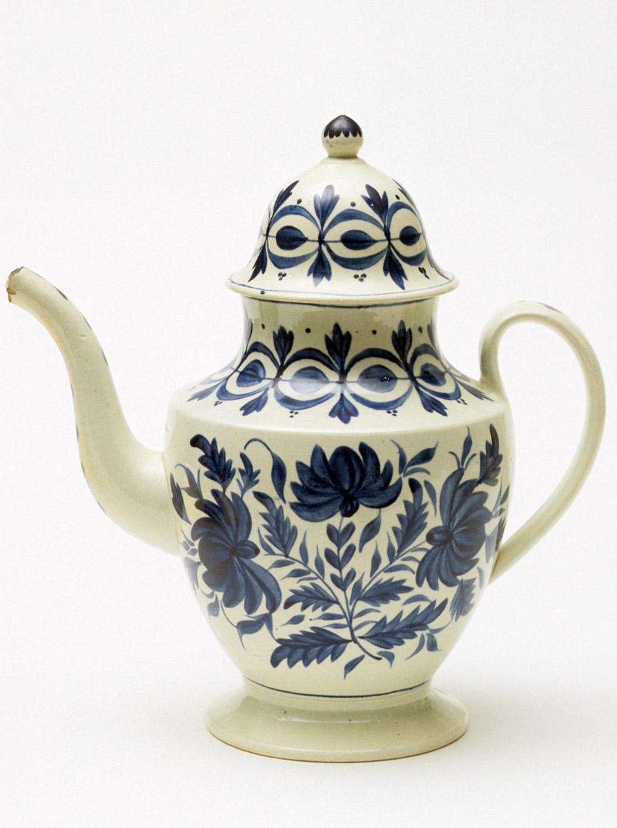 1959.1267 A, B Pearlware coffee pot