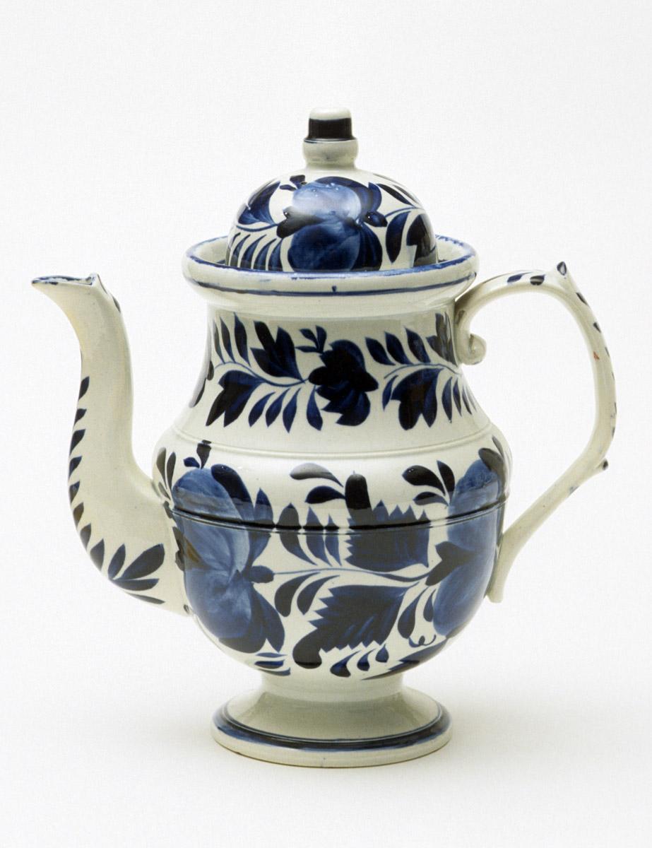 1959.1268 A, B Pearlware coffee pot