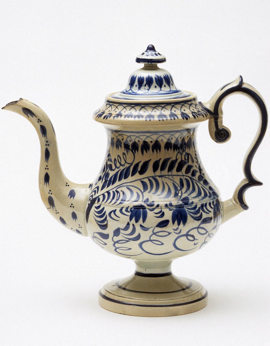 1959.1269 A, B Pearlware coffee pot