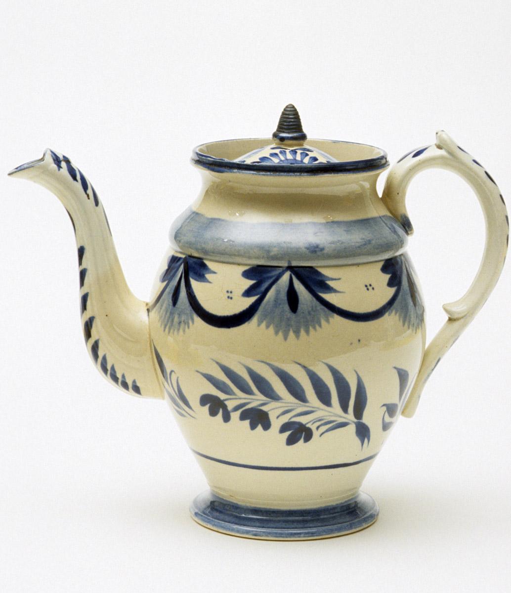 1959.1270 A, B Pearlware coffee pot