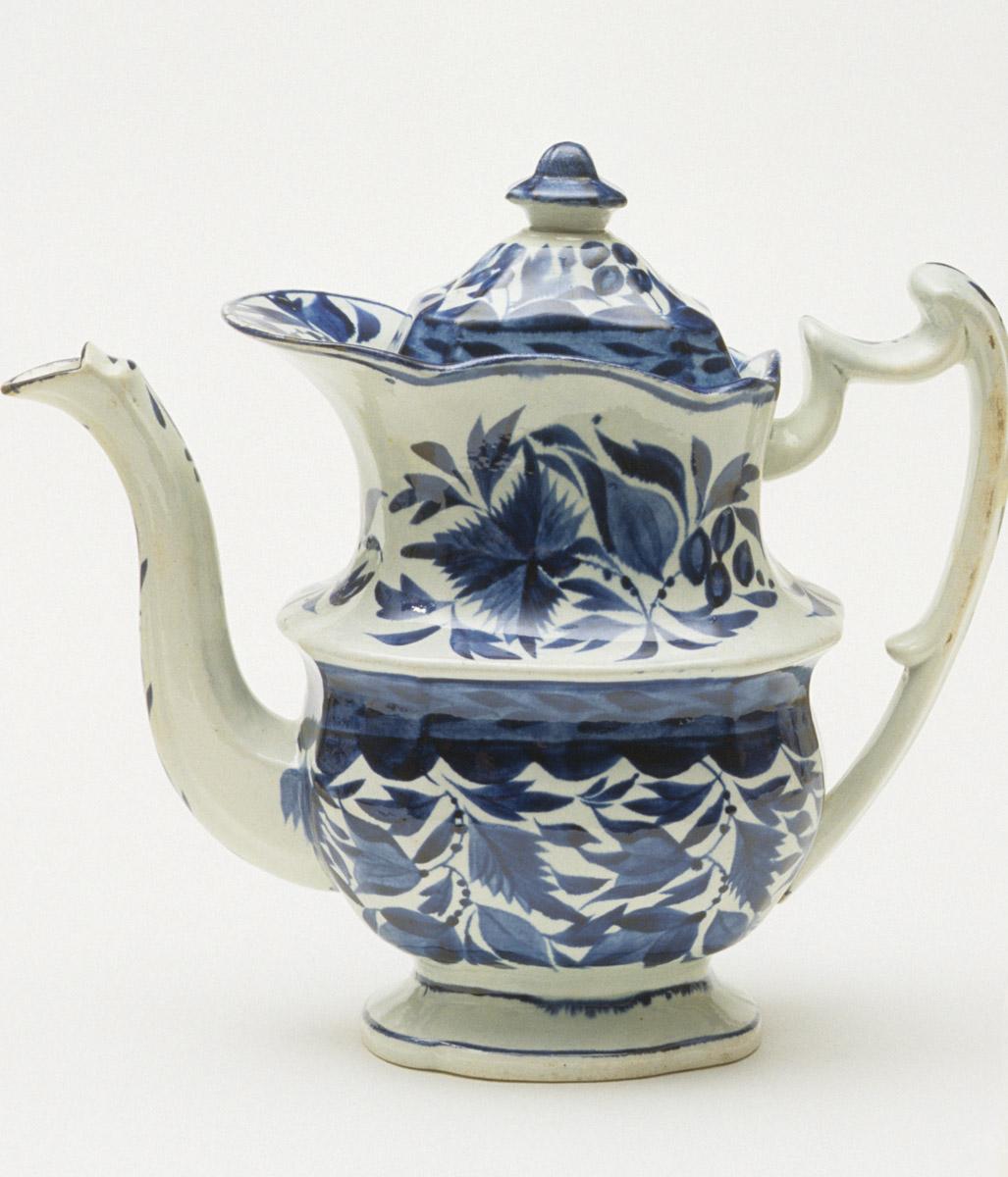1959.1272 A, B Pearlware coffee pot