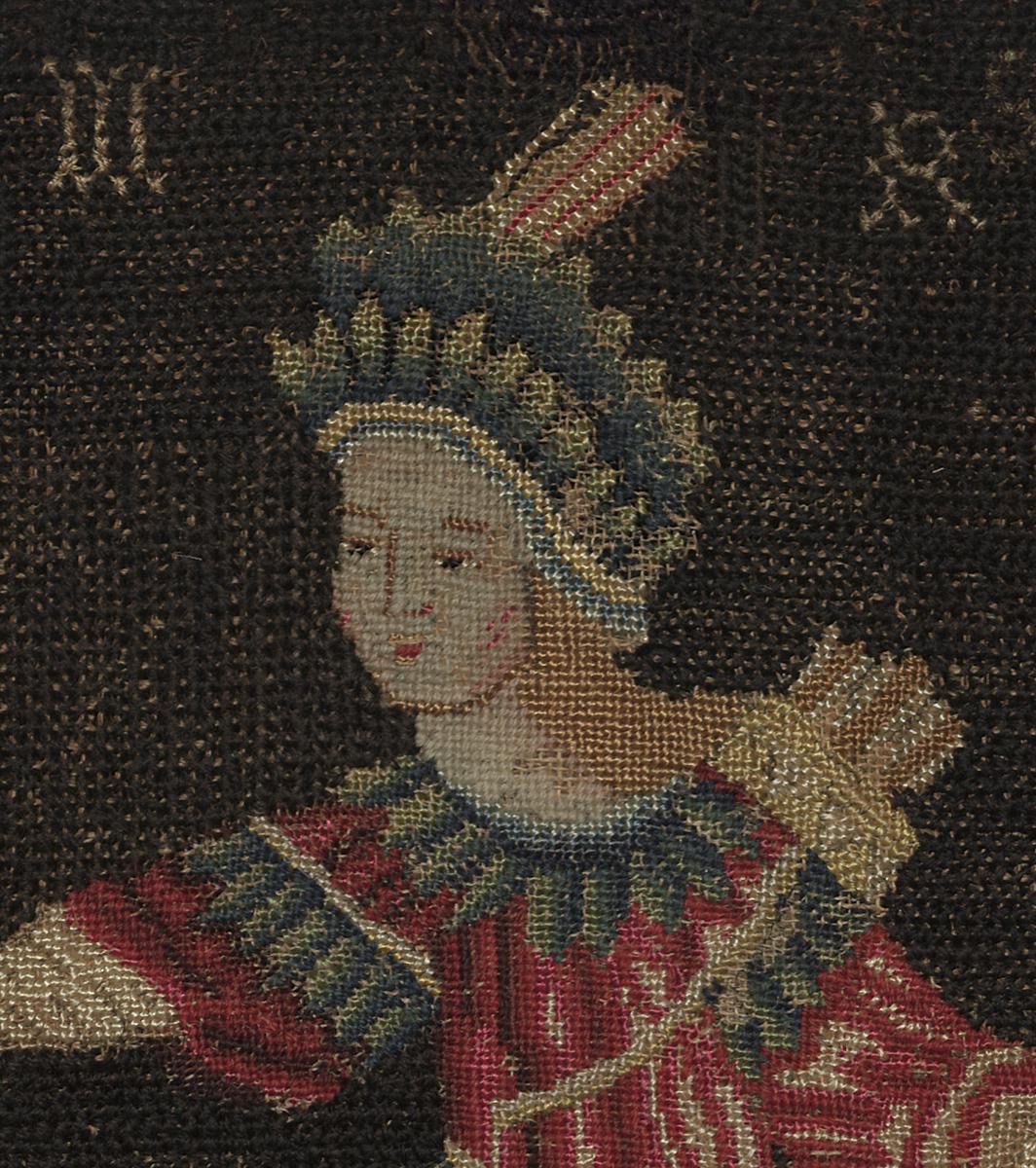 1953.0173.012 Needlework Picture, Detail