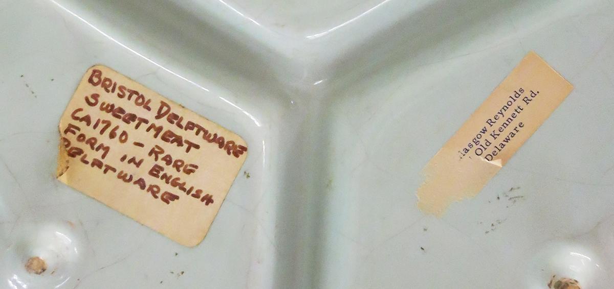 2016.0034.012 Dish, Sweetmeat or pickle dish labels