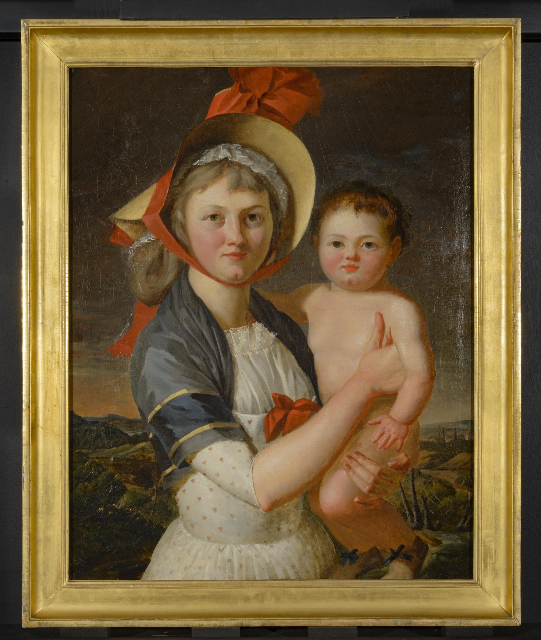 1959.1392 A Painting, B Frame, view 1