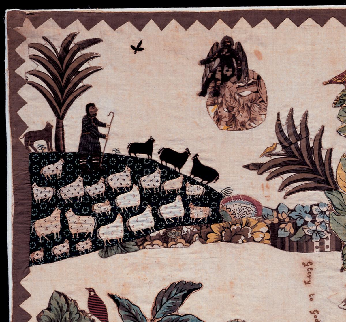 1959.1496 Needlework picture (detail)