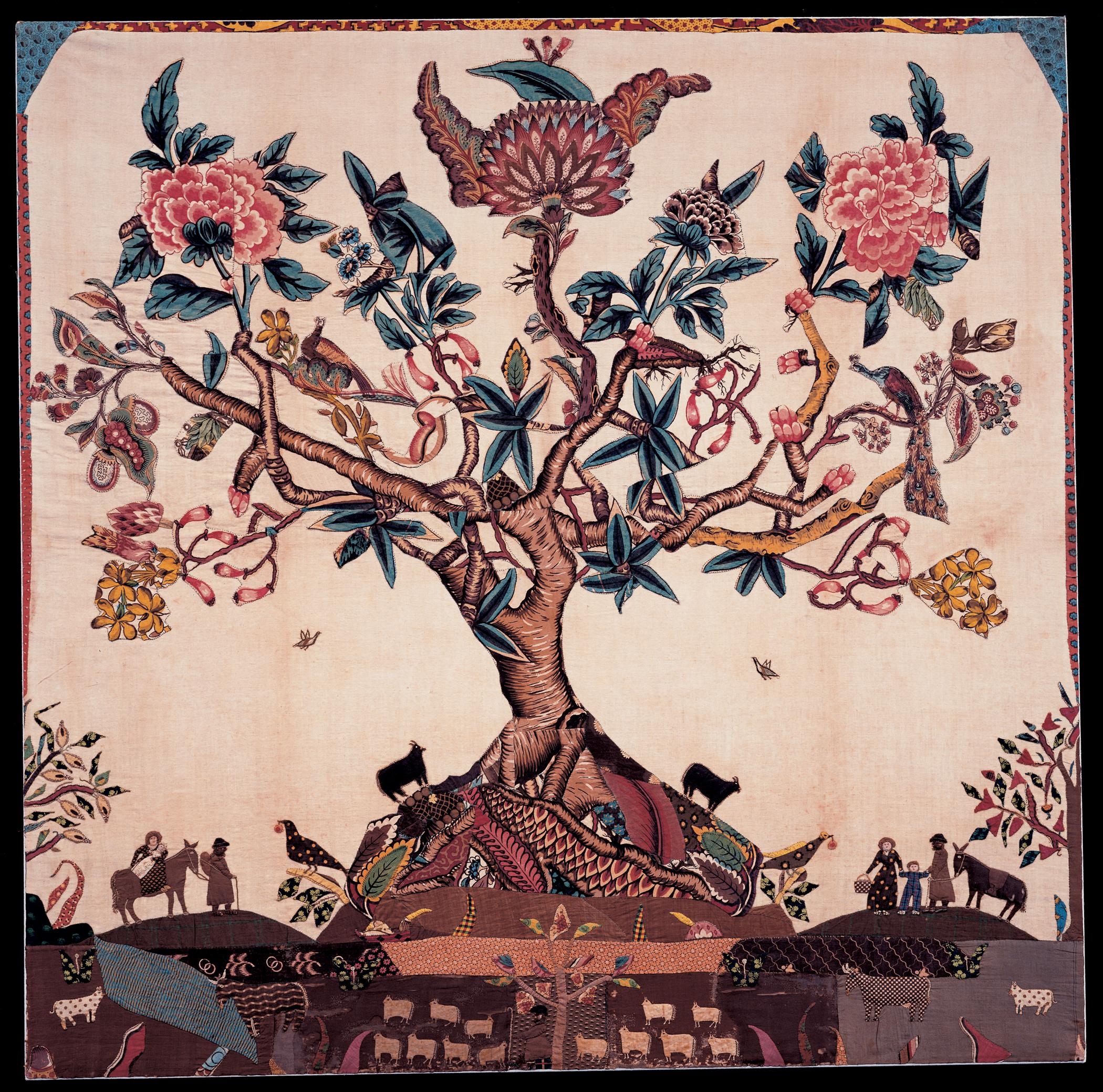 1959.1497 A Needlework picture from quilt center