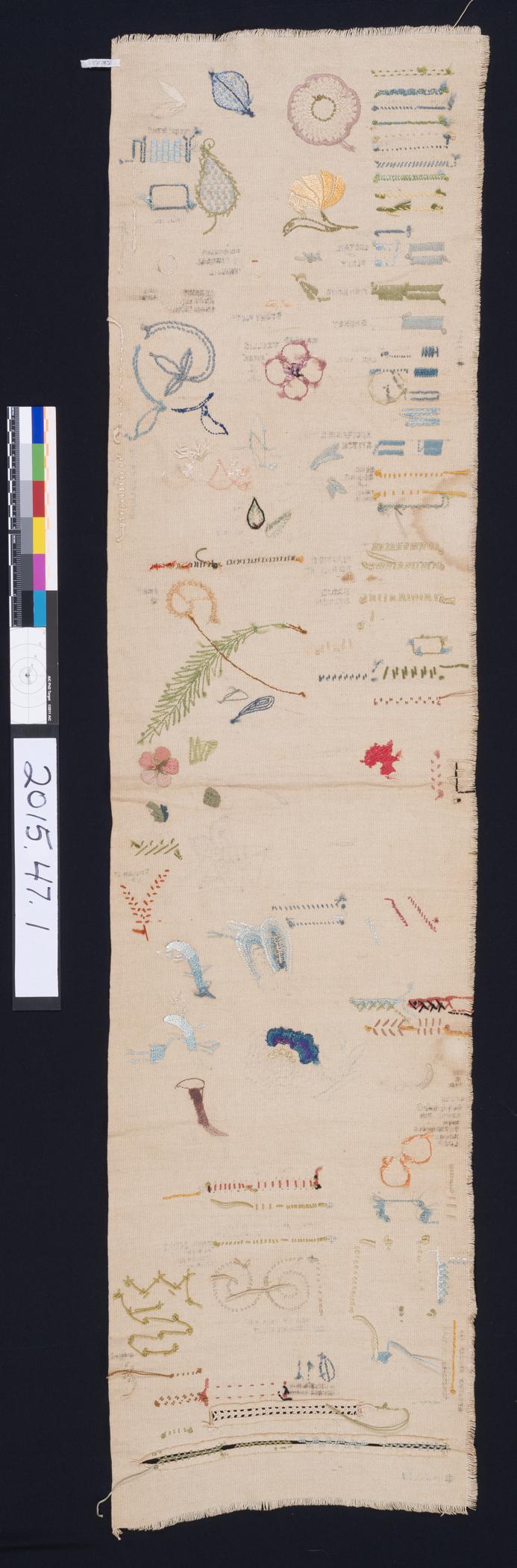 2015.0047.001 Sampler, view 2, reverse