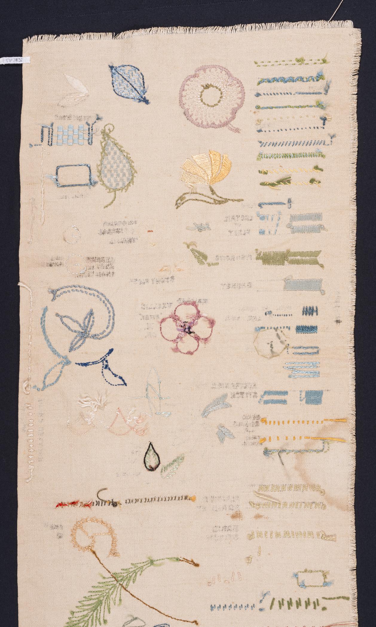 2015.0047.001 Sampler, detail 1, reverse