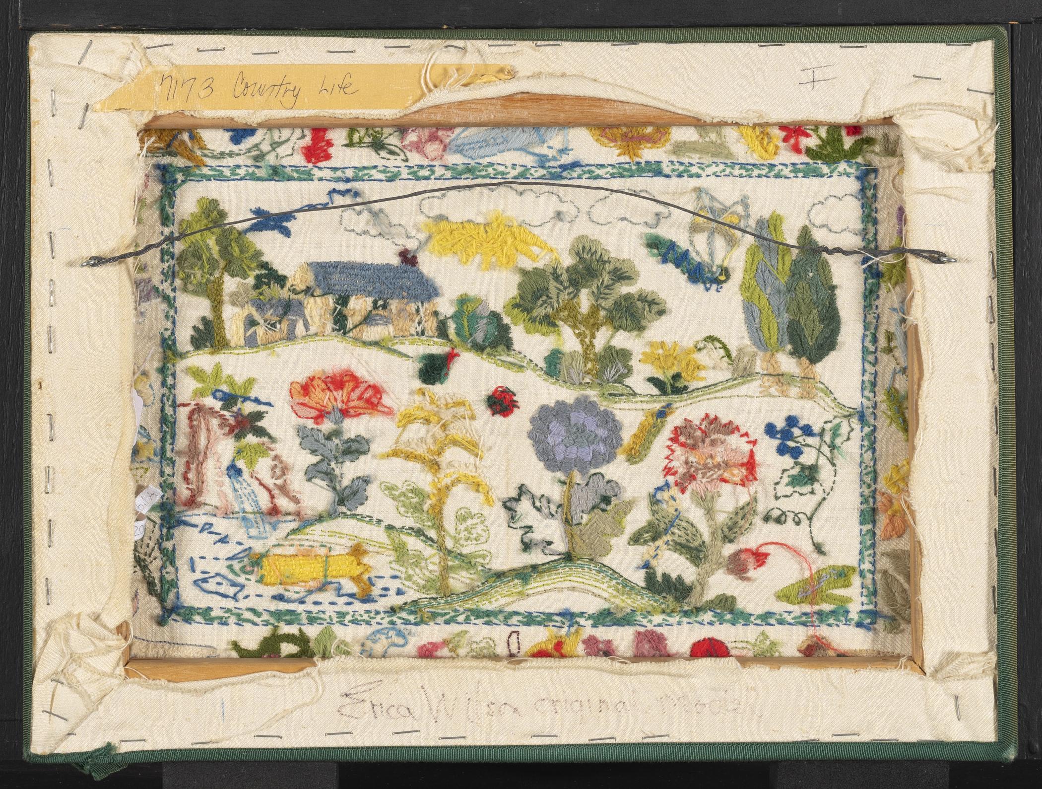 2015.0047.016.001 A Needlework picture, B Frame, view 3, reverse